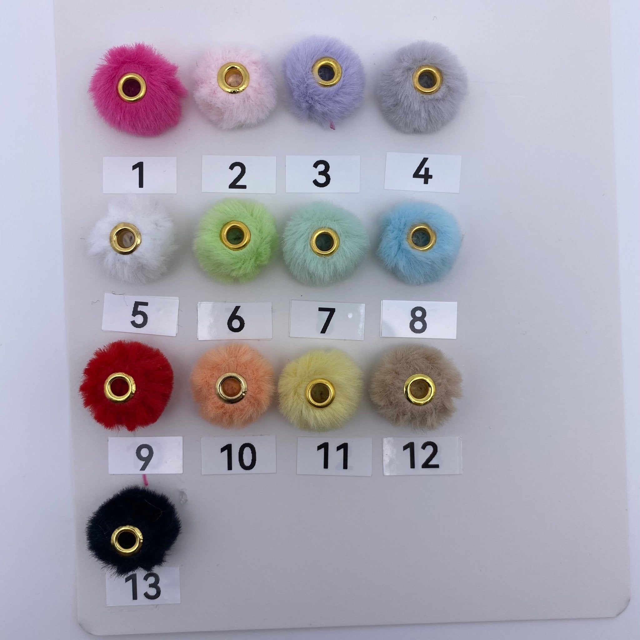 122.straight round pompom beads - Romo bead